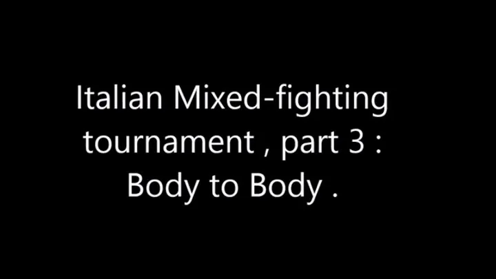 NEW MIXED FIGHTING TOURNAMENT, PART 3 : BODY TO BODY CHALLENGE