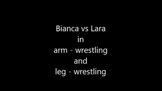 BIANCA VS LARA IN : ARM - WRESTLING, LEG WRESTLING CHALLENGE