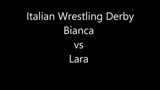 BIANCA VS LARA IN FEMALE WRESTLING CHALLENGE, VIDEO