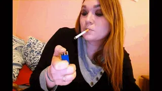 Cassandra Smoking A Marb Red 100 Cigarette