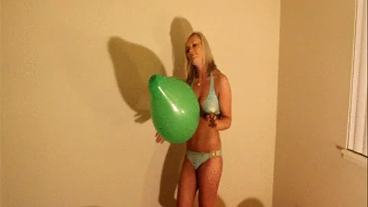 Kourtney barefoot balloon popping