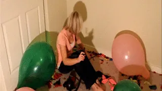 Kourtney pump pop 17"/24" balloons and nail pop several balloons