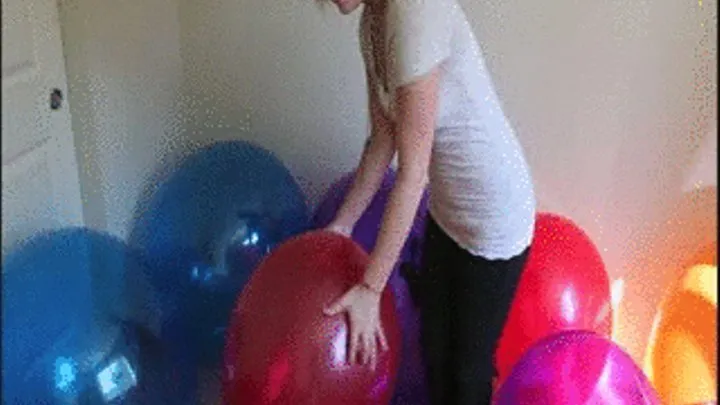 Kourtney balloon popping party! (nail pop) NEW