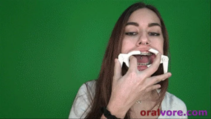 Braces, tongue and throat, finger exploration