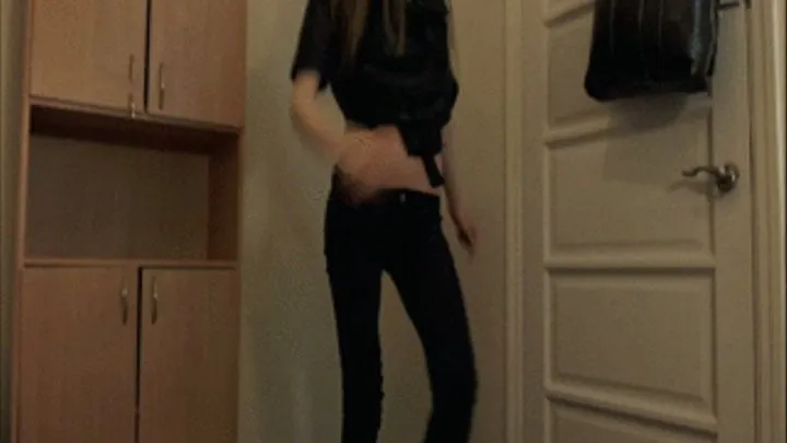 High Kicking in Black Skinny Jeans (requested)