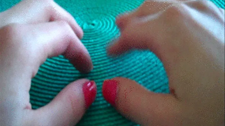 Painted Nails Finger Tapping