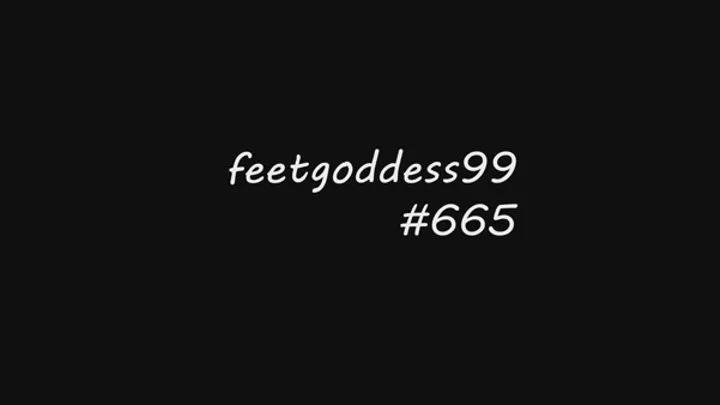 665 Long toenails footjob