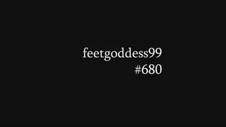 680 Beige toenails footjob