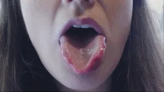 Big mouth, tongue licking