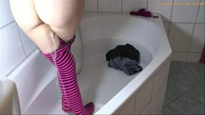 'HD' 'Zebra pantyhose wetting, gushing explosion out of my backside'