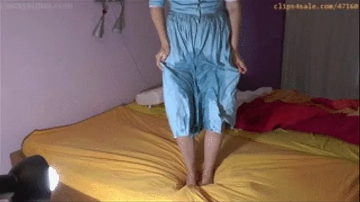 'Bedwetting and masturbation with tucked in Oktoberfest dress'