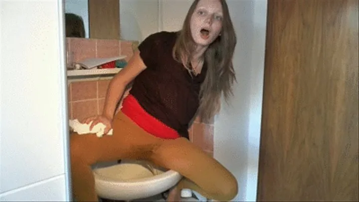 ' ' 'Waking up with full bladder, barely making it to the sink, busted by boyfriend'