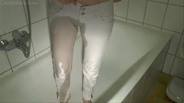 ' ' 'White jeans dream wetting with lots of pee'