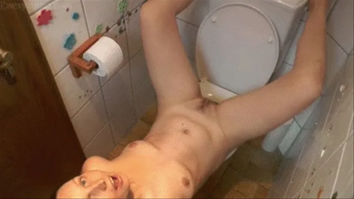 ' ' 'Sexy naked girl Sinna in most unusual pee positions, celebrating my pee fetish on the toilet and I get totally horny and wet finger myself to orgasm'