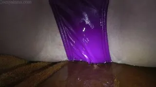 'Close-up Bikini wetting, lots of pee, masturbation with bikini clothes on, powerful orgasm massive piss explosion'