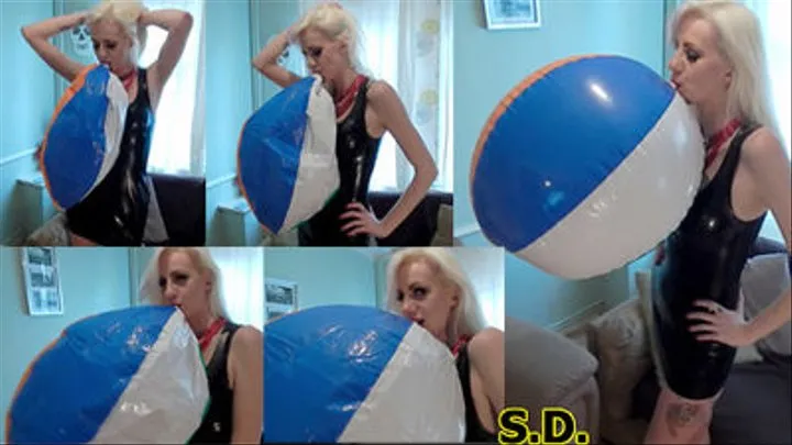 Calamity Mouth Inflates Jumbo Beachball Handfree *SINGLE CAM*