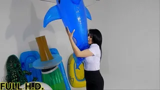 Jessie Mouth Inflates Dolphin HIGH DEFINITION* *SINGLE CAM*