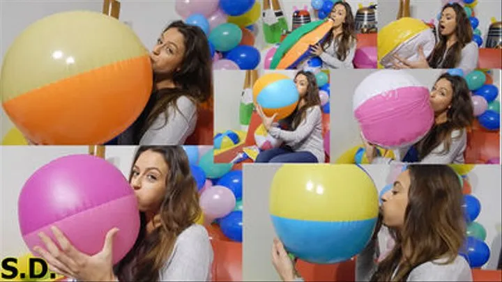 Jennifer Mouth Inflates Beachballs *SINGLE CAM*