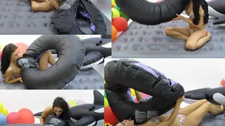 Kirsten Mouth Inflates Huge Tube *SINGLE CAM*