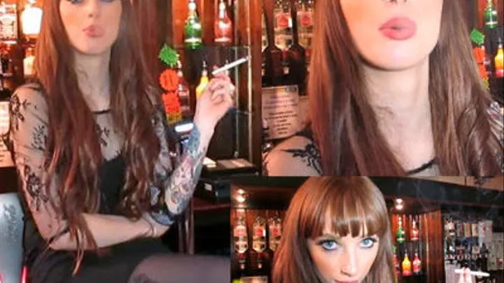 Leah Sitting On The Bar Smoking *SINGLE CAM*