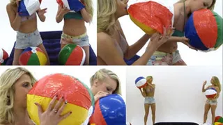 Amber & Autumn Blowing Beachballs Battle