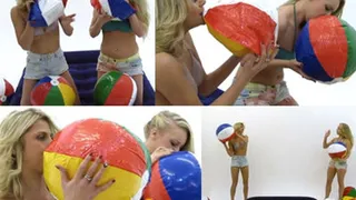 Amber & Autumn Blowing Beachballs Battle