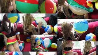 Becky Mouth Inflating Deflating Beachballs