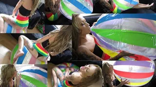 Becky Huge Beachball Mouth Inflation & Grind