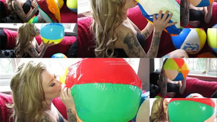 Becky Mouth Inflating Beachballs