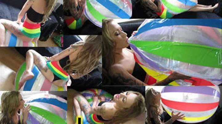 Becky Huge Beachball Mouth Inflation & Grind