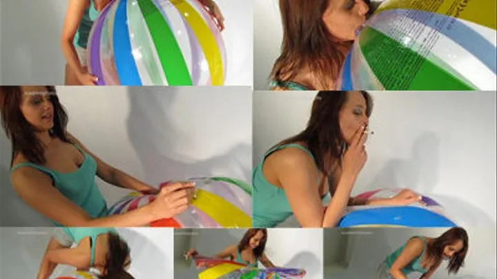 Amabel Cig Pops Huge Beachball