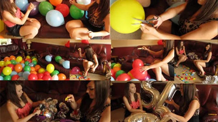 Kacie Pops Her Birthday Balloons