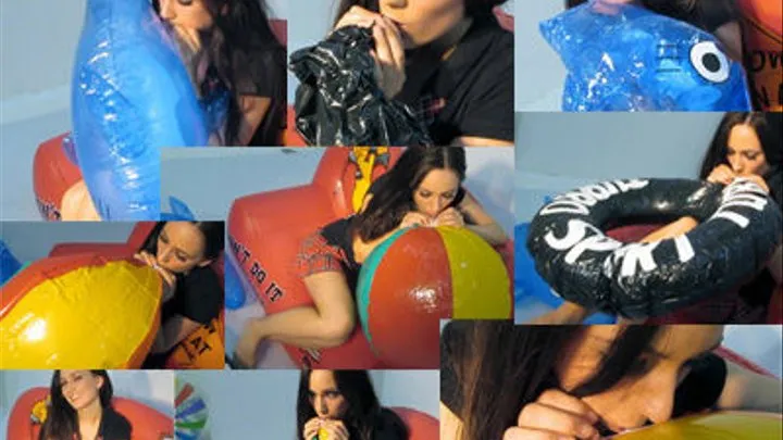 Kate Mouth Inflates Jumbo Beachball & Toys