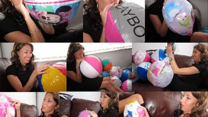 Fiona Mouth Inflates & Deflates Beachballs (non-pop)