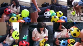 Becca Bursts Next Doors Footballs *HIGH DEFINITION *MULTI CAM*