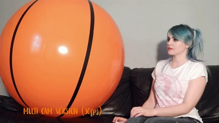 Harley Inflates & Pops Huge Basketball HIGH DEFINITION* *MULTI CAM*