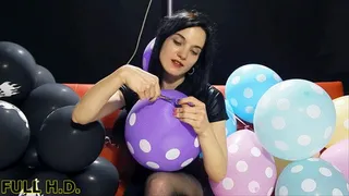 Celena Cuts Balloons HIGH DEFINITION* *SINGLE CAM*