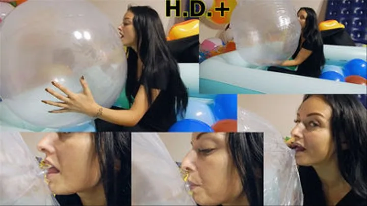 Heather Mouth Inflates Clear Beachball *HIGH DEFINITION+* *SINGLE CAM*
