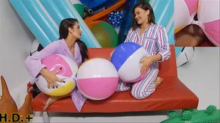 Alex & Aura Beachball Train Deflation *HIGH DEFINITION+* *SINGLE CAM*