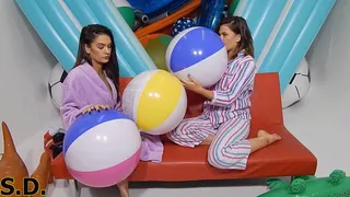 Alex & Aura Beachball Train Inflation *SINGLE CAM*