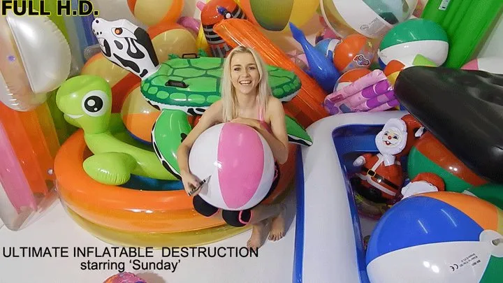 Ultimate Inflatable Destruction starring Sunday HIGH DEFINITION* *SINGLE CAM*