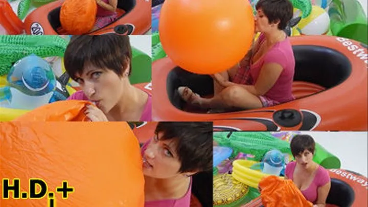 Brook Mouth Inflates Orange Beachball *HIGH DEFINITION+* *SINGLE CAM*