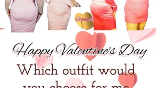 Happy Valentine&#039;s Day BBW Samantha 38g trying on 3 sexy tight pink dresses