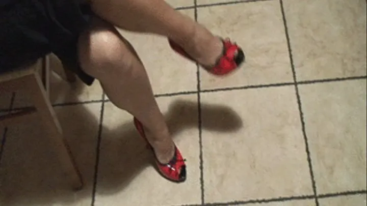 Red open toes