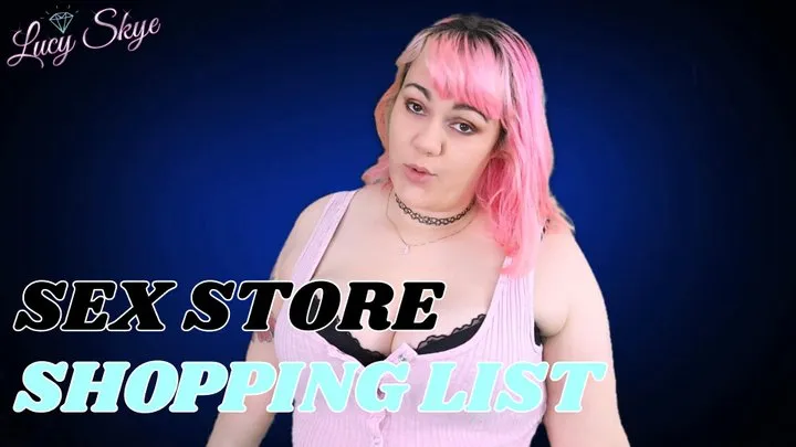 Sex Store Shopping List