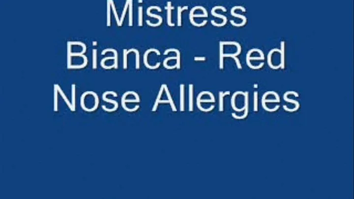 Red Nose Allergies