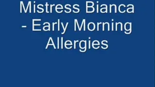 Early Morning Allergies
