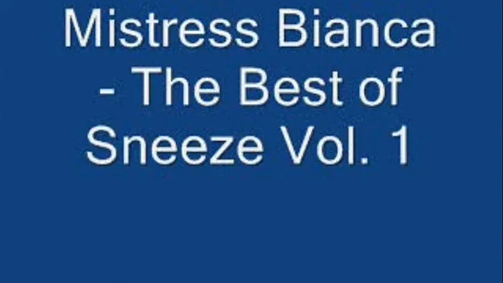 The Best of Sneeze Volume 1