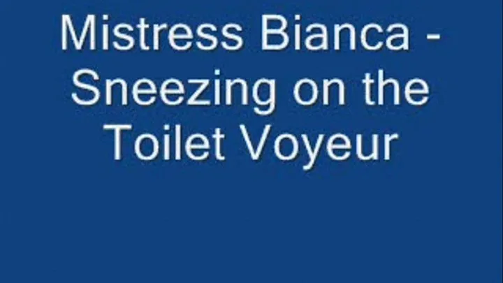 Sneezing On the Toilet Voyeur