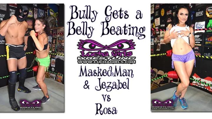 1647-Bully Gets a Belly Bashing - Mixed 2on1 Bellydom